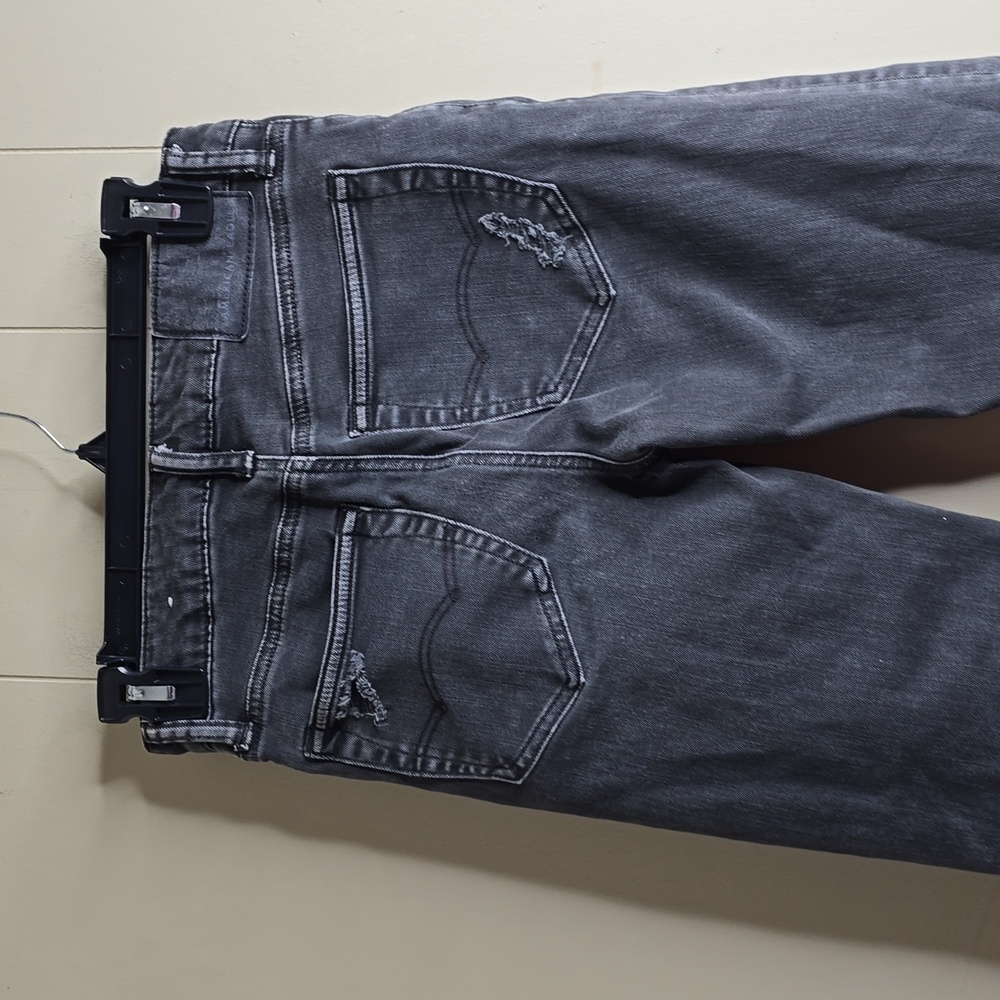 American Eagle Skinny Next Level Flex Distressed Gray Jeans W26 L30 - Picture 5 of 7